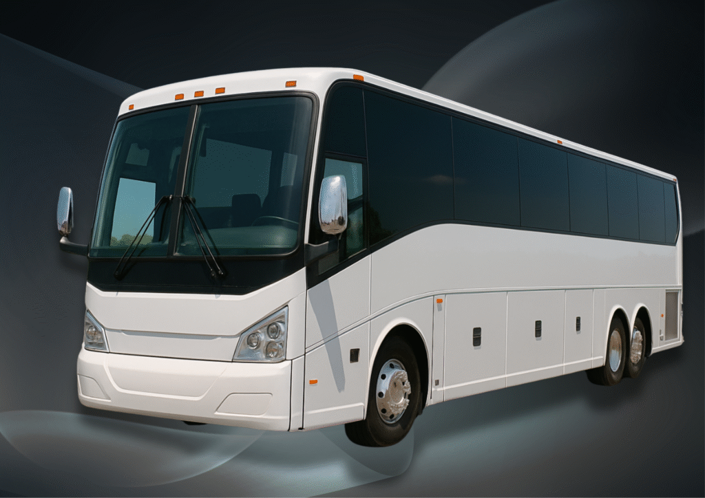 Luxury motorcoach charter bus for large group transportation in Georgia, South Carolina, and North Carolina